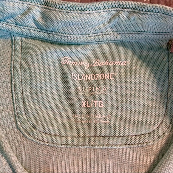 Tommy Bahama Men’s Islandzone Supima Polo Shirt Size XL Aqua $110 - Picture 5 of 6